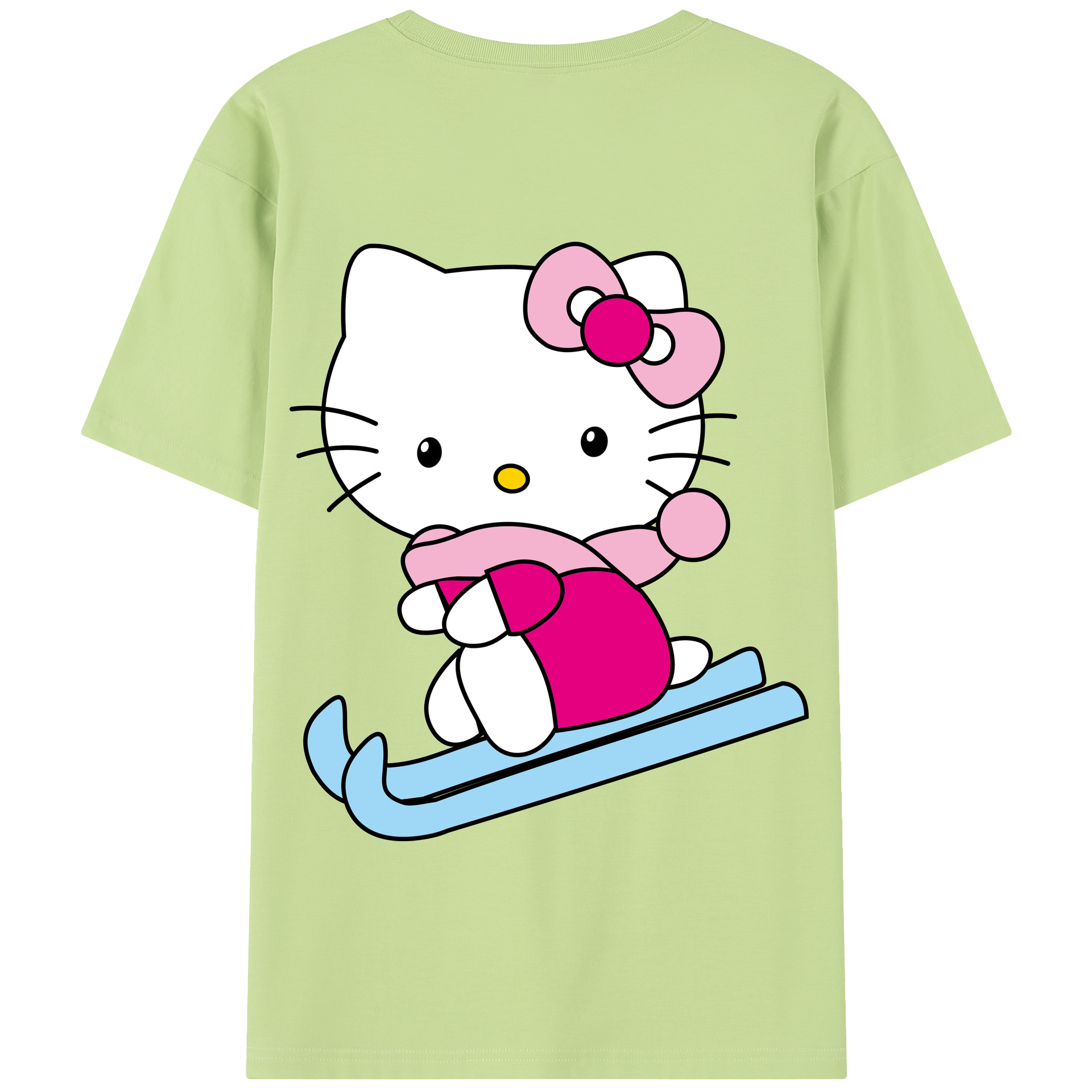 （画像用） Hello Kitty ハローキティ 綿100％半袖Tシャツ（背面プリント）